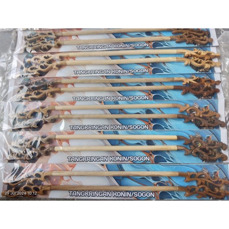 TANGKRINGAN KONIN/PLECI BAHAN BAMBU CINA 1 SET ISI 2PCS