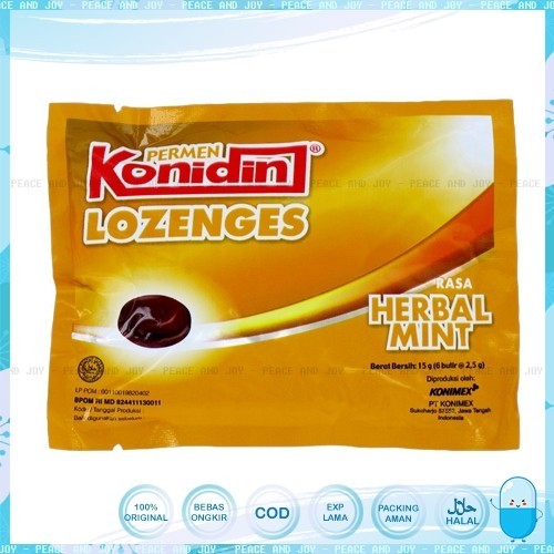 

PERMEN KONIDIN LOZENGES HERBAL MINT KUNING ISI 6 BUTIR PELEGA TENGGOROKAN DIJAMIN ORIGINAL