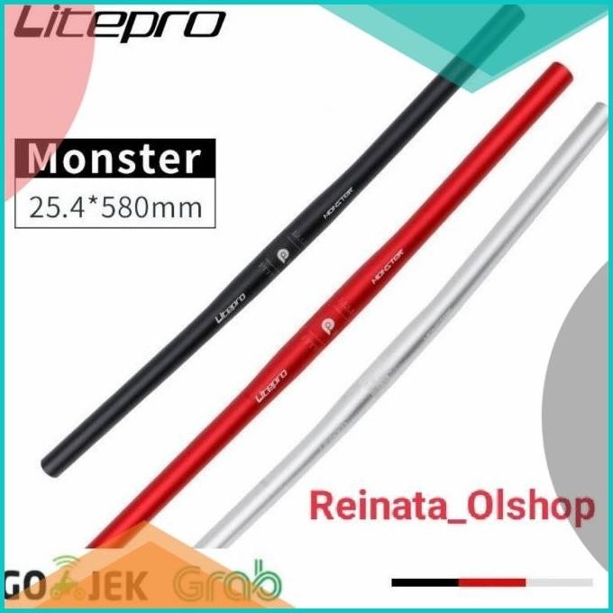 Stang Sepeda Lipat Litepro Monster 580mm Handlebar Sepeda Litepro 8JVL