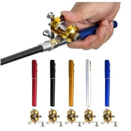 Joran Kail Alat Pancing mini Pulpen Mini Fishing Rod Pena Portable