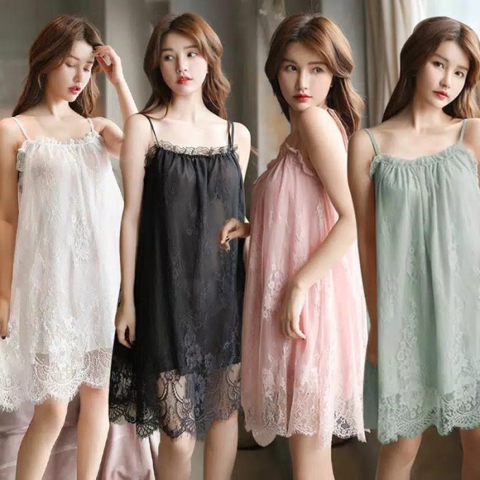 BOOM SALE SET LINGERIE DRESS -LINGERIE BRUKAT - LINGERIE BIG SIZE - GAUN SEXY