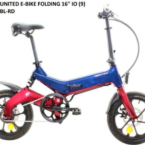 PROMOOO SEPEDA LIPAT LISTRIK / EBIKE FOLDING BIKE 16 UNITED IO