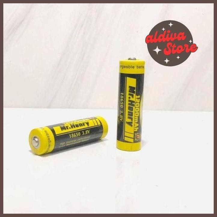 BATERAI BATRAI BATRE Mr Henry Charger 18650 3.7V 12000ma aldiva_77
