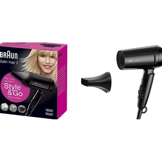 Braun HD350 Pengering Rambut Satin Hair 3 Hitam 1600W dengan Teknologi Ionik