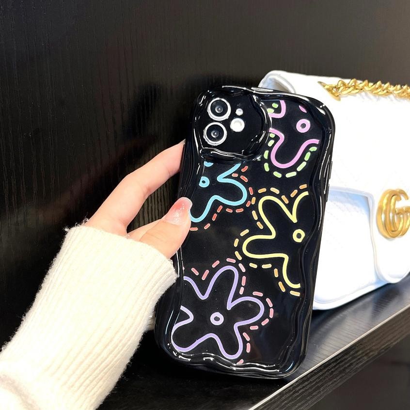 CASE IPHONE 13 PRO MAAX TSY BUNGA BACKGROUND HITAM NEW BRAND 01