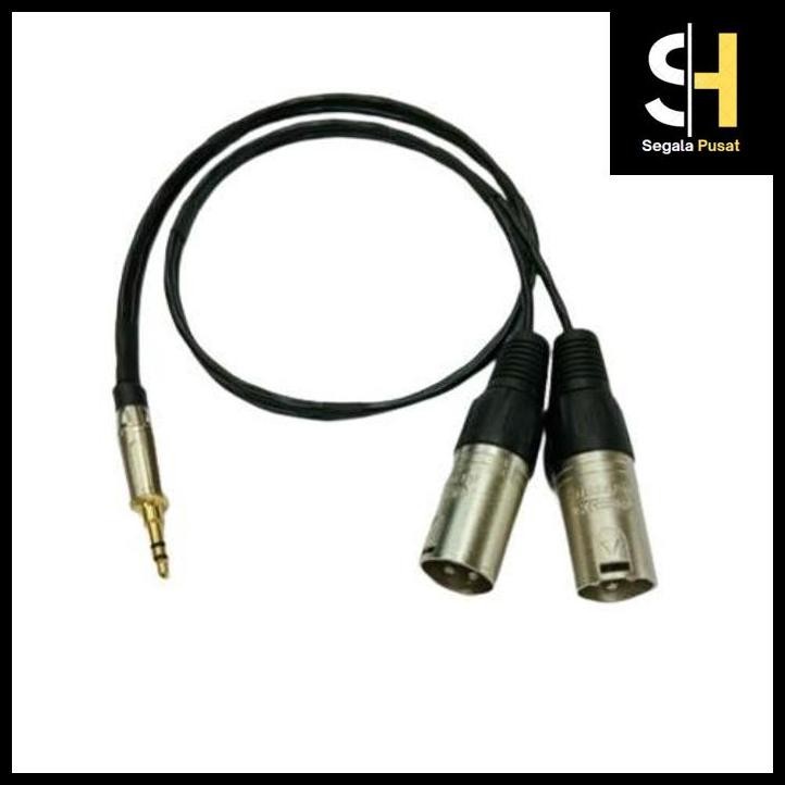 KABEL UNTUK MIXER KE HANDPHONE / 2 JEK CANON TO JEK MINI STEREO segalapusat_1