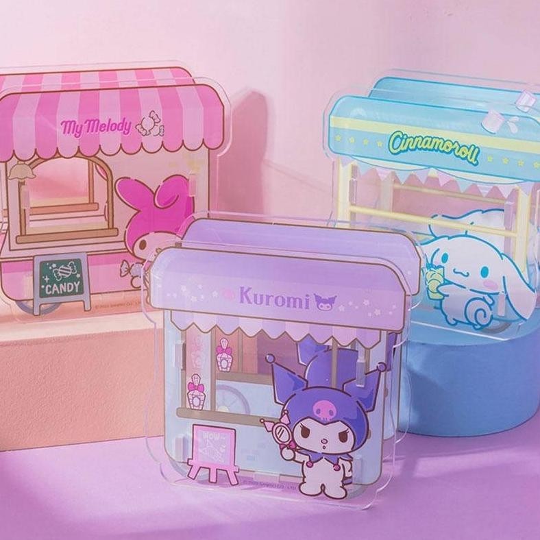 

ORIGINAL Tempat Pulpen Stationery Kotak Penyimpanan Organizer Meja Tempat Pulpen Akrilik Sanrio LI34