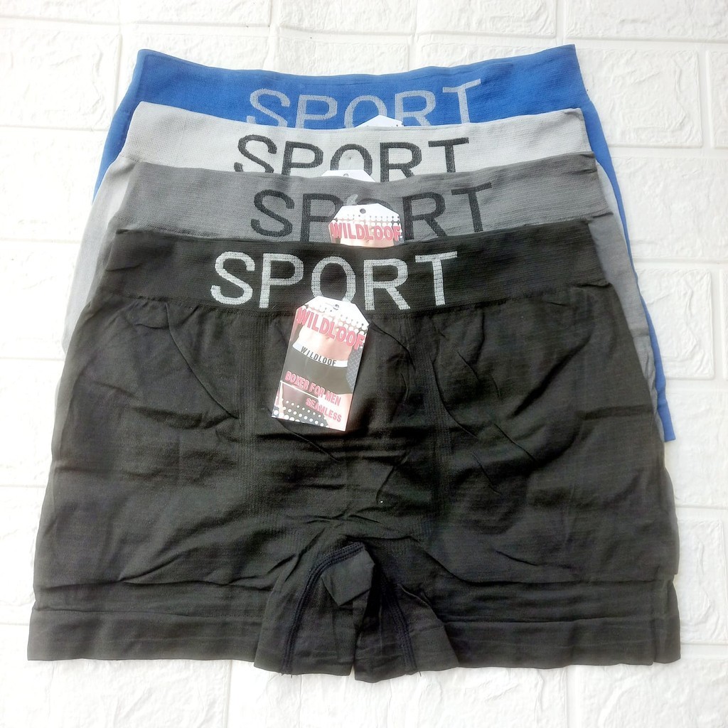 Celana Dalam Pria Boxer CD Pria Sport Boxer Rajut Soft Polyester