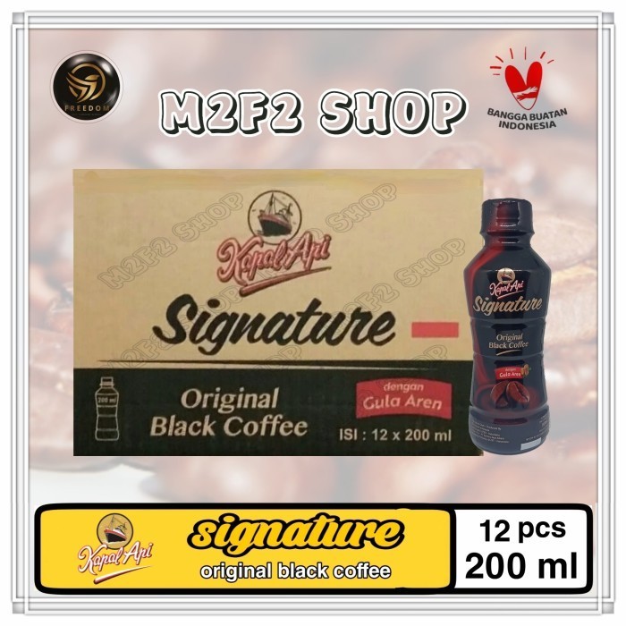 

Kopi Kapal Api Signature Botol Pet - 200 Ml (Harga Karton)