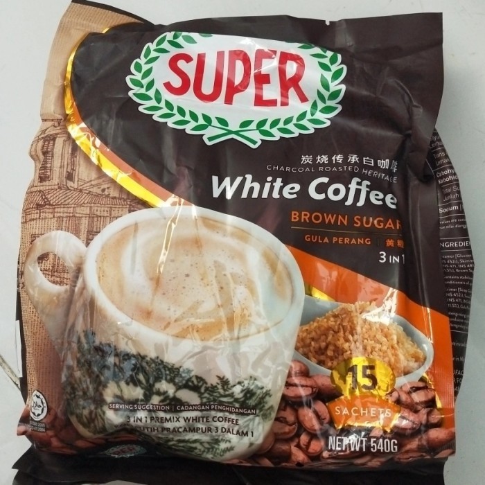 

Super White Coffee Brown Sugar/Clasic/Charcoal Roasted Coffee 3In1