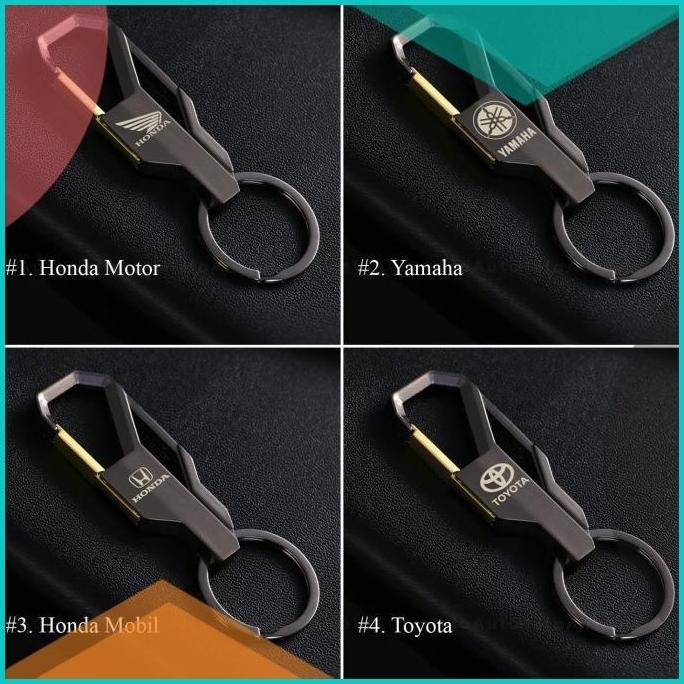 Gantungan Kunci Mewah - Logo Honda Mobil / Motor Yamaha Toyota Import
