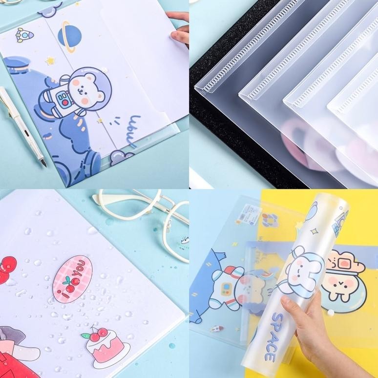 

8.8 Tas Les Buku Books Hand Bag Cute Map A4 Stationary Organizer Paper Kertas Murah