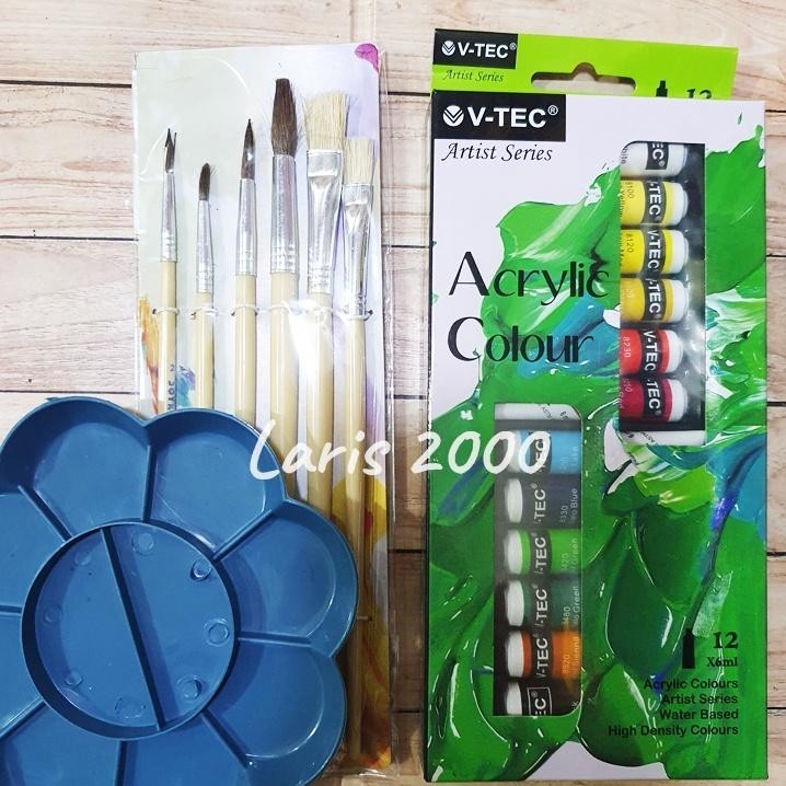 

Diskon Cat Akrilik + Palet Lukis + Kuas Hig Quality