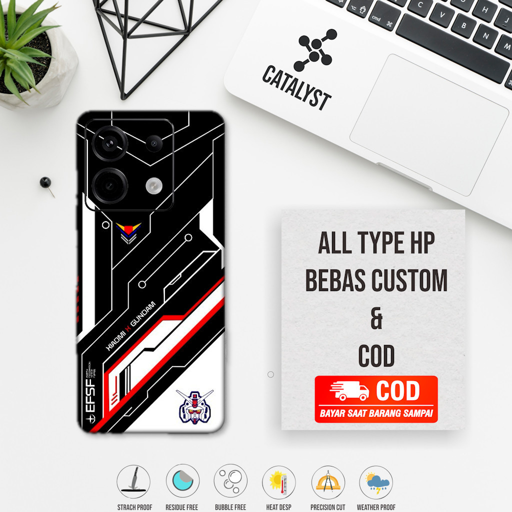 (Buy 1 Get 2) Garskin Skin Redmi Note 13 Pro 5G Fullbody gndm series Motif 6WR - Bisa custom - Stick