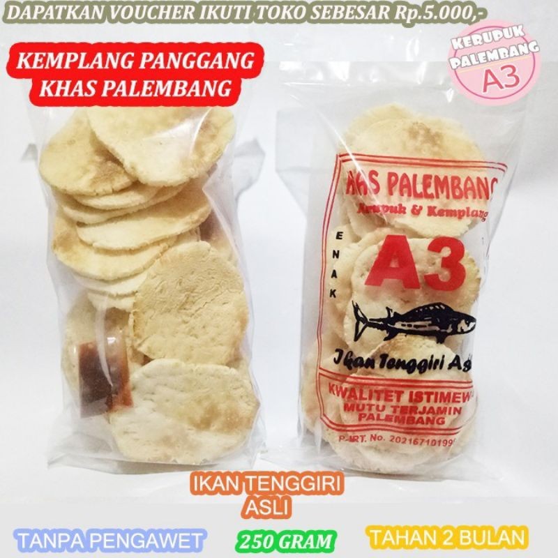 

KEMPLANG BAKAR IKAN TENGIRI KERUPUK KRUPUK A3 ASLI PALEMBANG FREE SAMBAL SAMBEL ASLI PALEMBANG