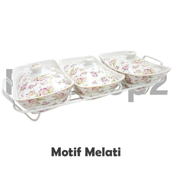 Terbaru Tempat Wadah Saji Makanan Prasmanan Keramik Set Vicenza Promo Terlaris