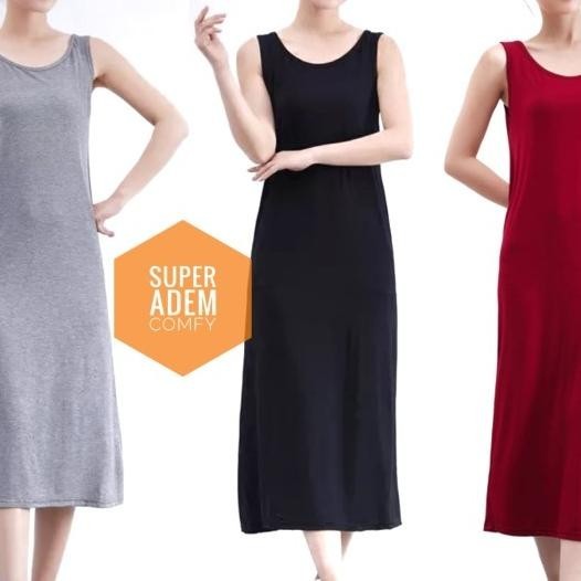 Singlet Panjang Inner Dalaman Panjang Dress Panjang Jumbo Tanktop Panj