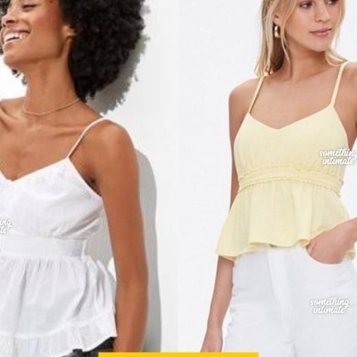 Banana Republic / Forever 21 Babydoll Cotton Tank Top Spagetthi Straps