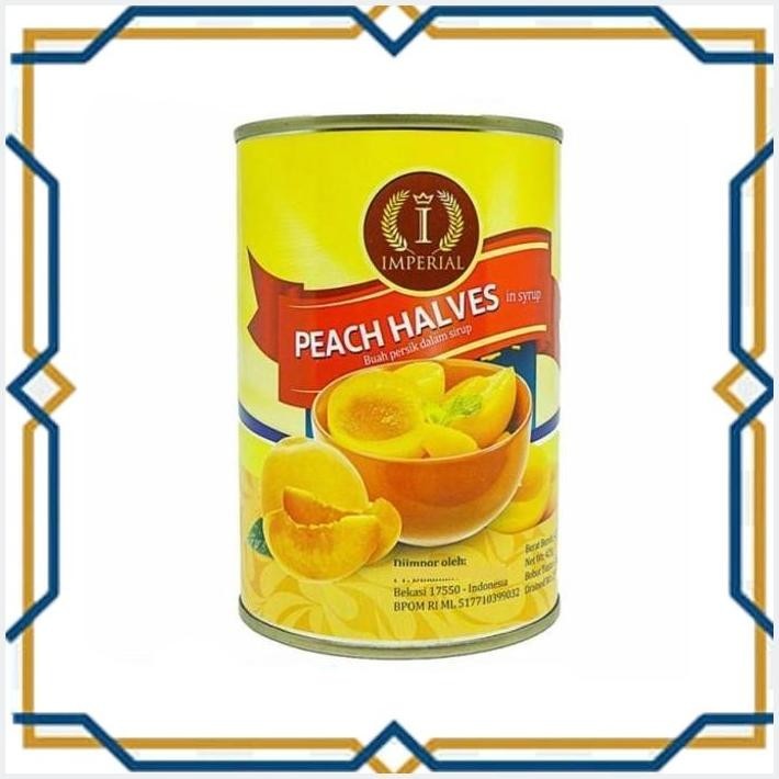 

[IKK] BUAH PERSIK KALENG IMPERIAL 425GR - CANNED PEACH HALVES IN SYRUP