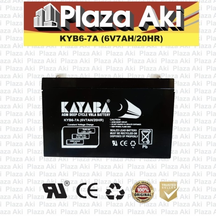 Aki Mobil Mainan Anak Alarm Mainan Mobil Mobilan Ups Vrla 6V 7Ah 6V7Ah