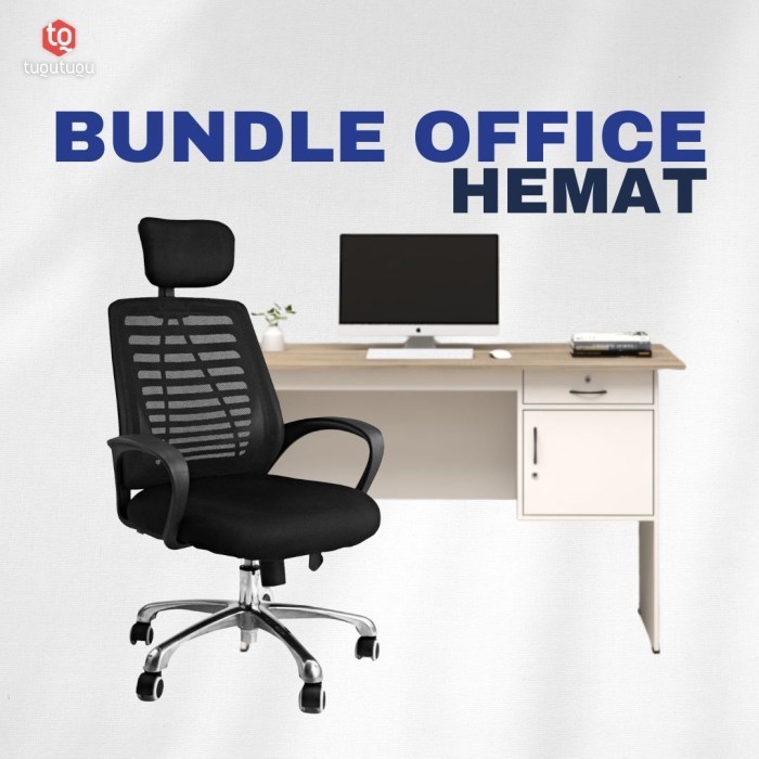 SET 3 Meja Tulis / Meja Kerja / Meja Kantor + Kursi