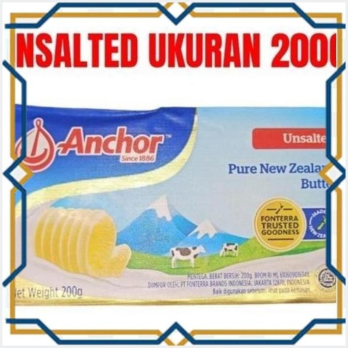 

[IKK] ANCHOR UNSALTED BUTTER 227GR TAWAR / HALAL IMPORT NEW ZEALAND PREMIUM