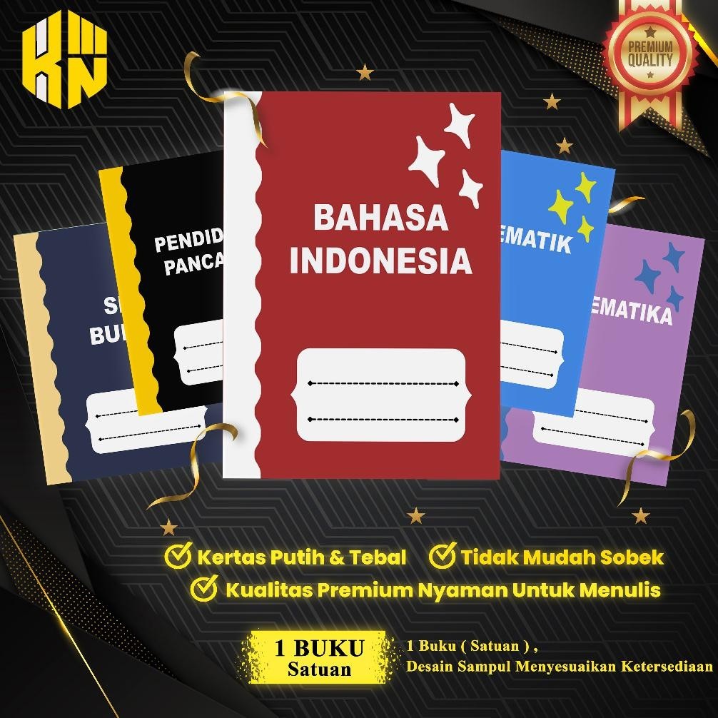 

t-56 KEN.IND - Buku Tulis Sekolah Custom MATA PELAJARAN Isi 1 Pcs 50 Lembar/ Buku Tulis Sekolah/ Buku Tulis Anime/ Buku Aesthetic/ Buku Catatan Original