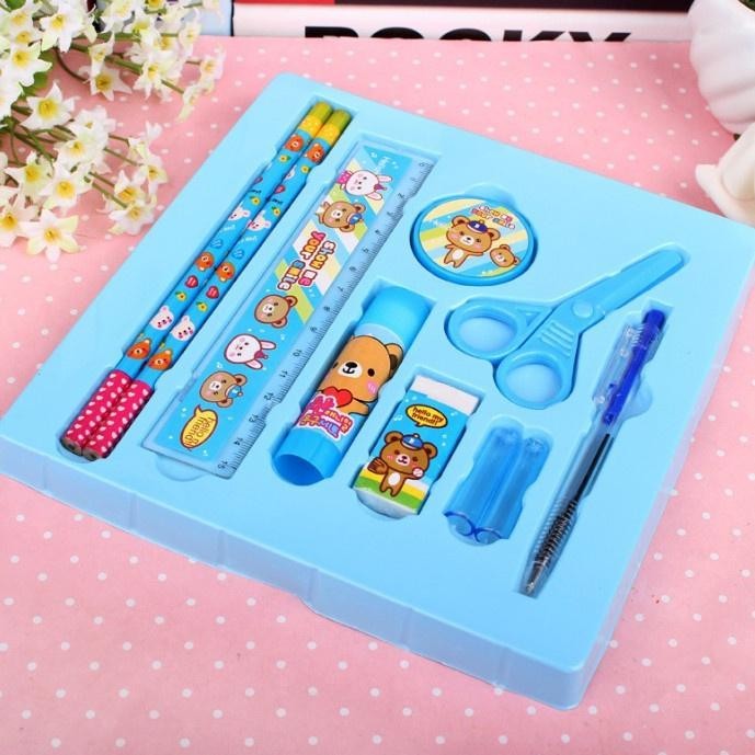 

gd-5 SS Paket Alat Tulis set 8in1 Stationery Set Study Set Anak Karakter Set Alat Tulis Anak TK Murah