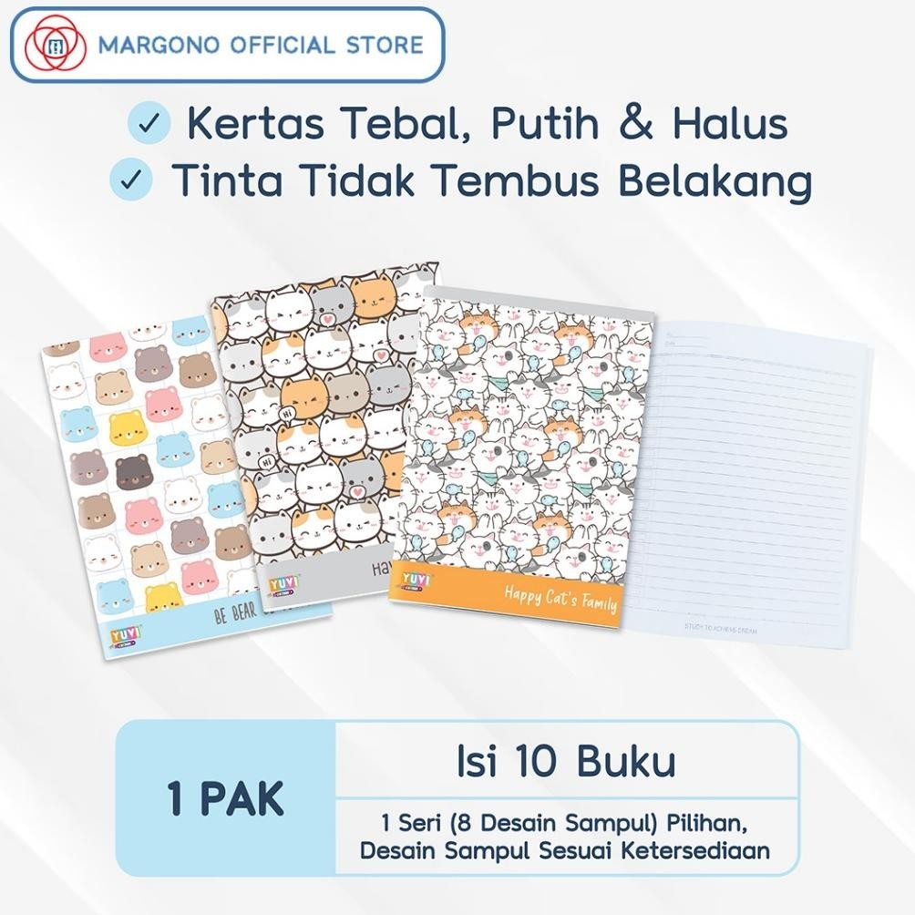 

LI34 My Book Yuvi Buku Tulis Cute 38 Lembar - 10 Buku Original