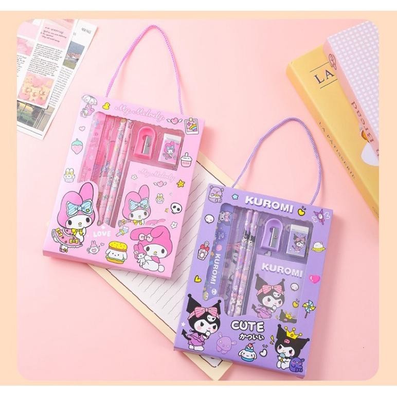 

lij-56 Set Stationery paket alat tulis anak cocok untuk souvenir atau hadiah ulang tahun anak set alat tulis paket ulang tahun birthday anak study karakter kartun 8in1 5in1 dompet 7in1 hadiah lomba sanrio my melody cinnamonroll kuromi Termurah