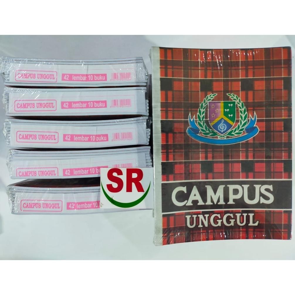 

re-65 Buku Tulis Boxy (Buku Besar) Campus Unggul isi 42 Lembar (1 Pak isi 10 Buku) Berkualitas