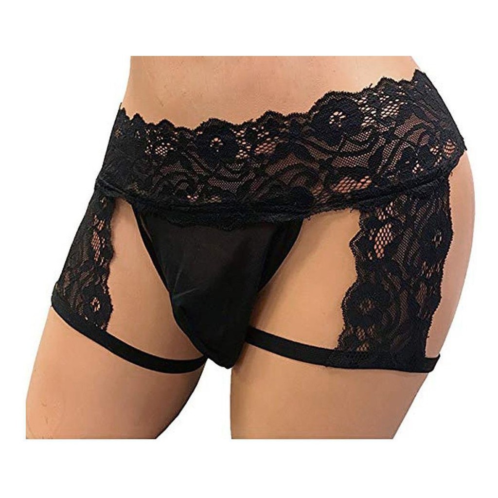 Foreign Trade European and American Style Sexy Underwear Men's Lace Three-Point Underwear Sexy Under