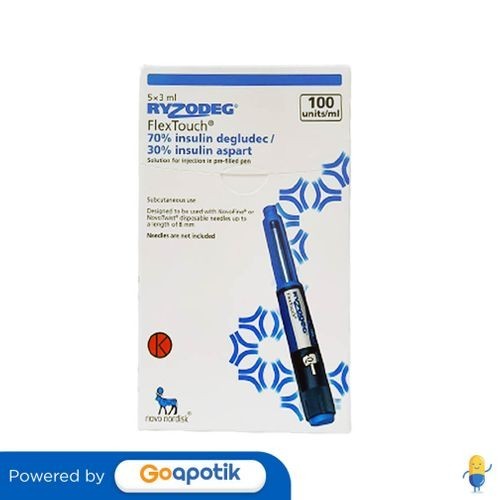 RYZODEG FLEX TOUCH 100 IU/ML INSULIN 3 ML BOX 5 PREFILLED PEN
