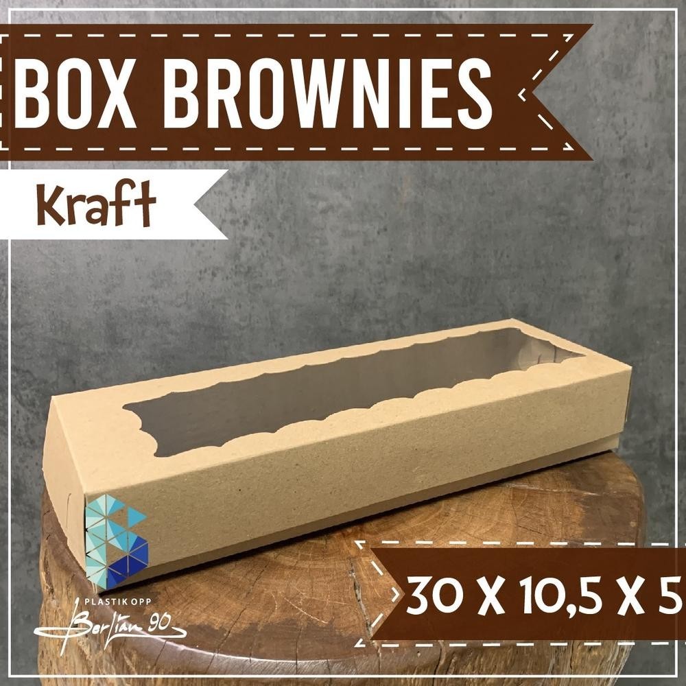 

COD Dus Brownies 21,5x10x5 isi 50 pcs Box Brownies Jendela Kemasan Brownies Dus kue san-152