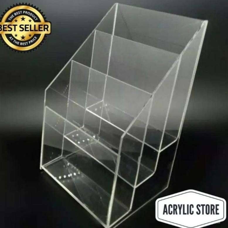 

COD tempat brosur a5 3 susun/Akrilik Tempat Brosur A5 fb-4