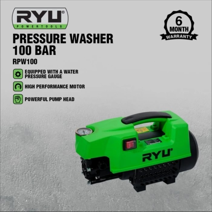 RYU pressure washer 100 bar Jet cleaner RPW100 ryu mesin steam cuci kendaraan