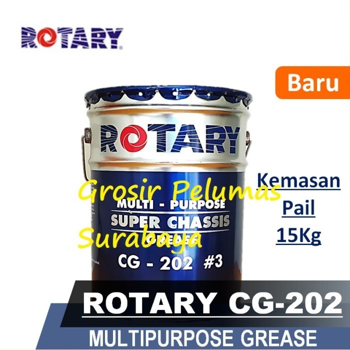 Gemuk Rotary Chassis Cg 202 15Kg Grease Stempet Kaleng Seng Plastik