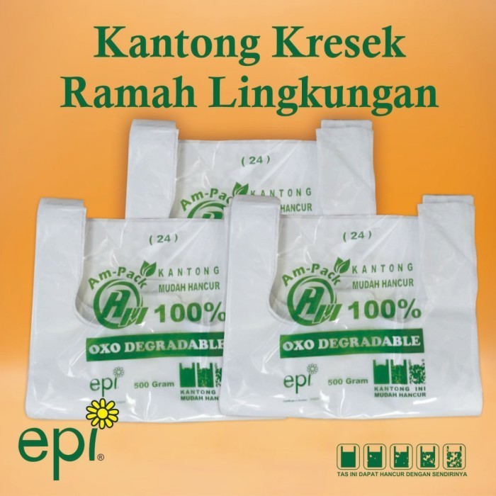 

HOT SALE Kantong Plastik Kresek Putih Ramah Lingkungan Ukuran 17/24/28/40