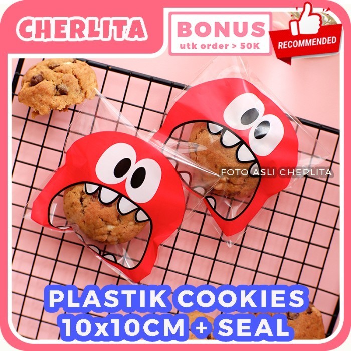 

TERMURAH Plastik Cookies Lucu 10x10 Perekat Seal OPP Kue Kering Mooncake Bolu