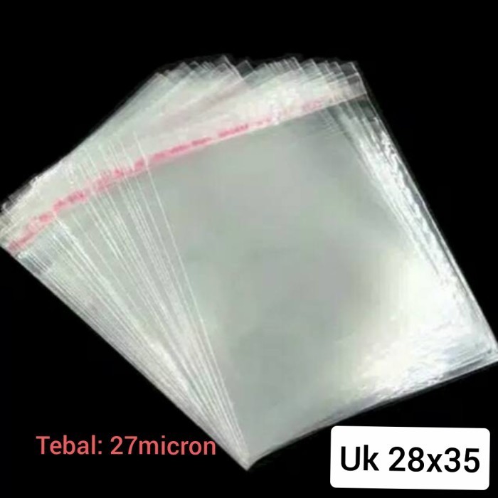 

HARGA DISKON Plastik OPP Tebal Uk 28 x 35 / 05 Tebal: 027 micron Isi 100 pcs