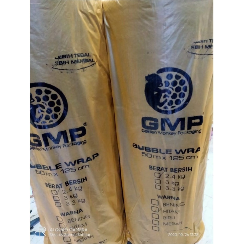 

JUAL Buble Bubble Wrap 2,4 kg GMP roll 125 cm x 5000 cm hitam termurah