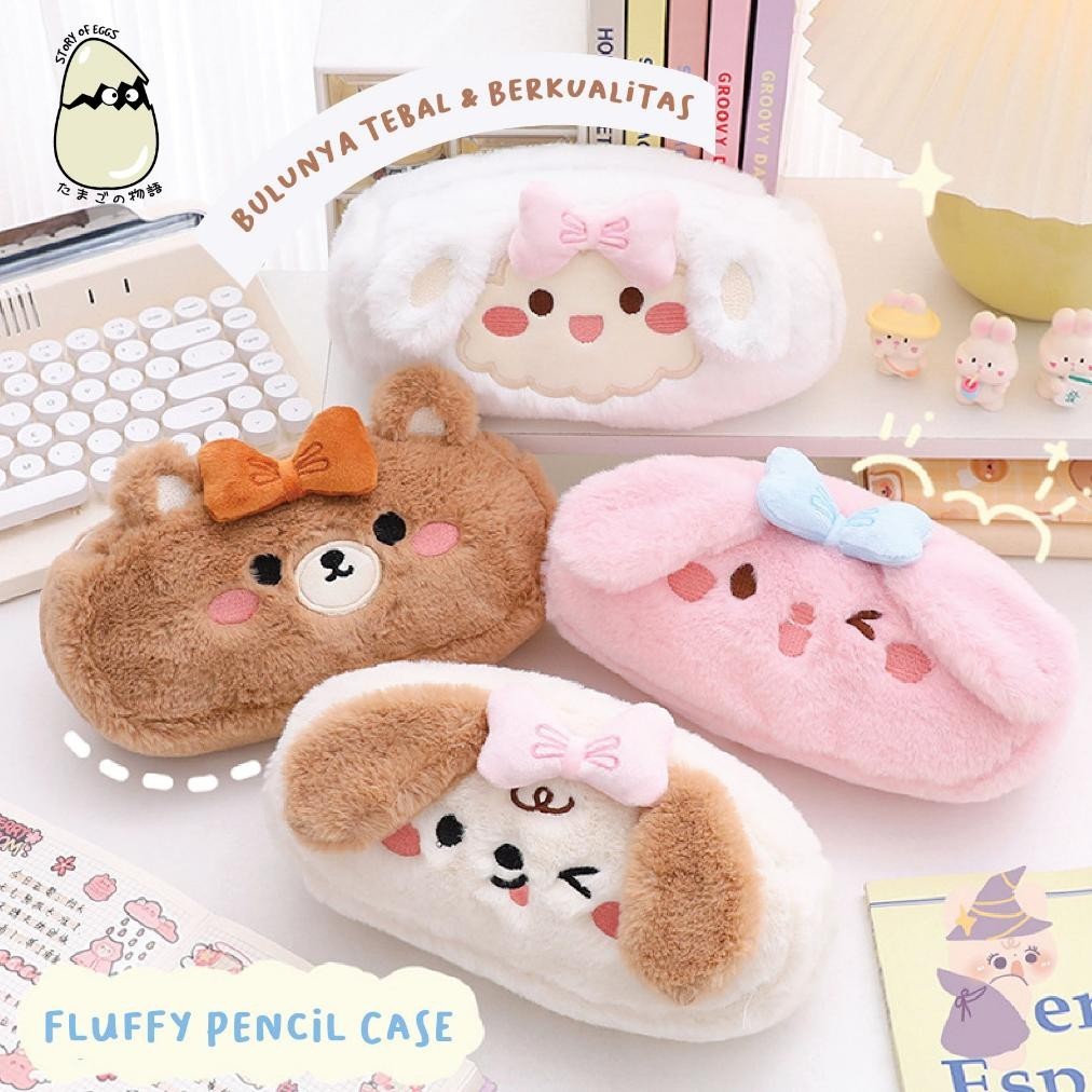 

Promo Fluffy Aesthetic And Cute Pencil Case Bulu Kotak Pensil Travel Pouch Make Up Kotak Makeup Skincare Murah