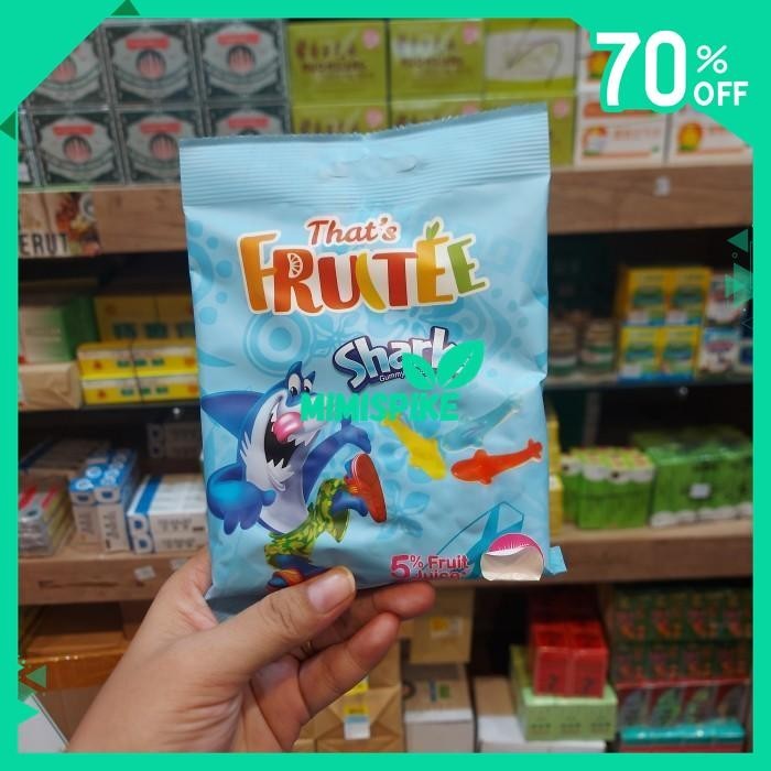 

PERMEN JELLY GUMMY THAT'S FRUITEE SHARKS 80 G FRUIT SWEETS CANDY SNACK BY MIMISPIKE !!!