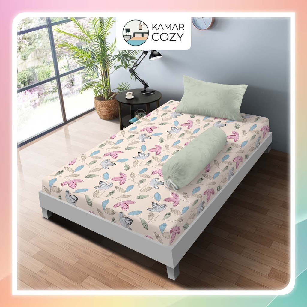 Sprei Kintakun Set Fitted LITE Single 100x200 / 120x200 Alora Tinggi 20 cm Variasi Motif Estetik / M