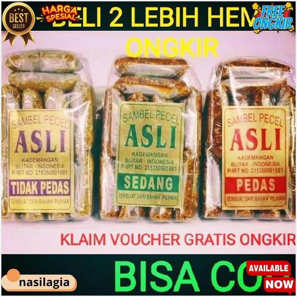 

Sambel Pecel Asli Blitar / Sambal Pecel Asli 450 Gram Cod