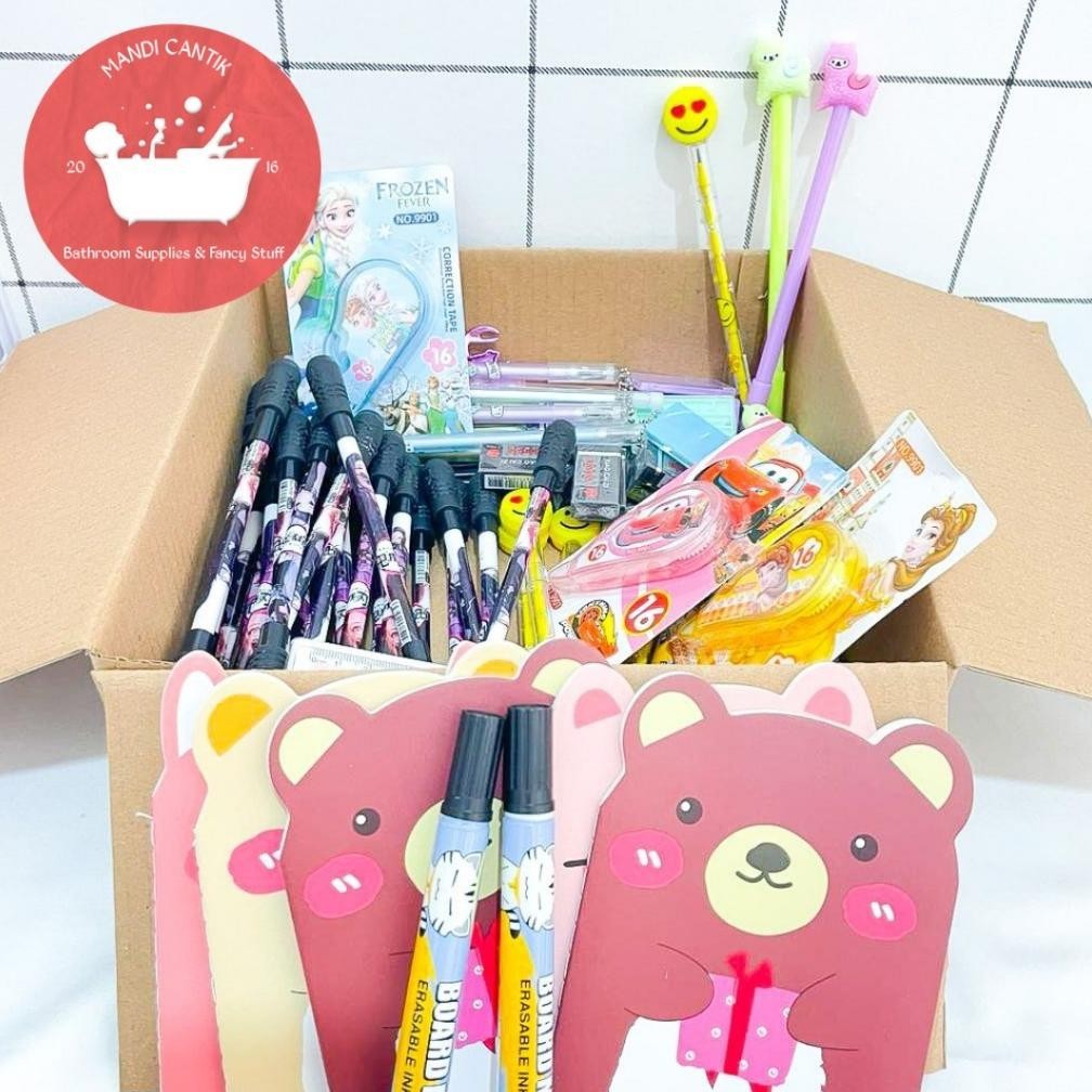 

TERLARIS Paket USAHA versi 2 ONLY 99K DAPAT BANYAK jualan untuk anak sekolah alat tulis kantor lucu buku notes kecil solatip penghapus pulpen TR24