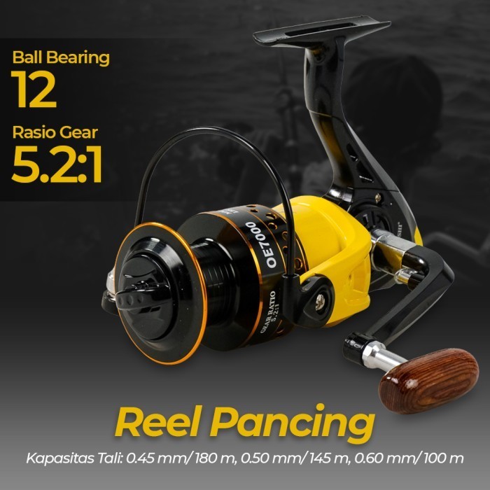 Reel Pancing Spinning HD7000 12 Ball Bearing YUMOSHI