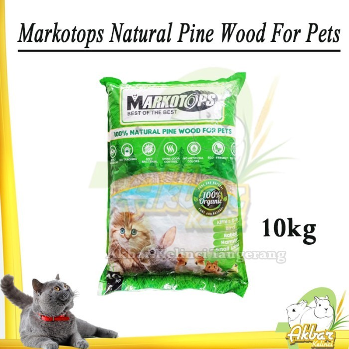 Wood Pelet Markotops Natural Pine Wood 10Kg - Pasir Kayu Wood Pellet