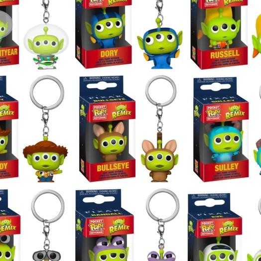 Funko Pop Keychain (Alien, Dory, Russell, Sulley, Buzz, Woody, Wall-E