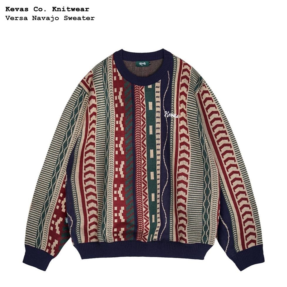 Sweater Kaos Pria Kevas Versa Navajo Knitted